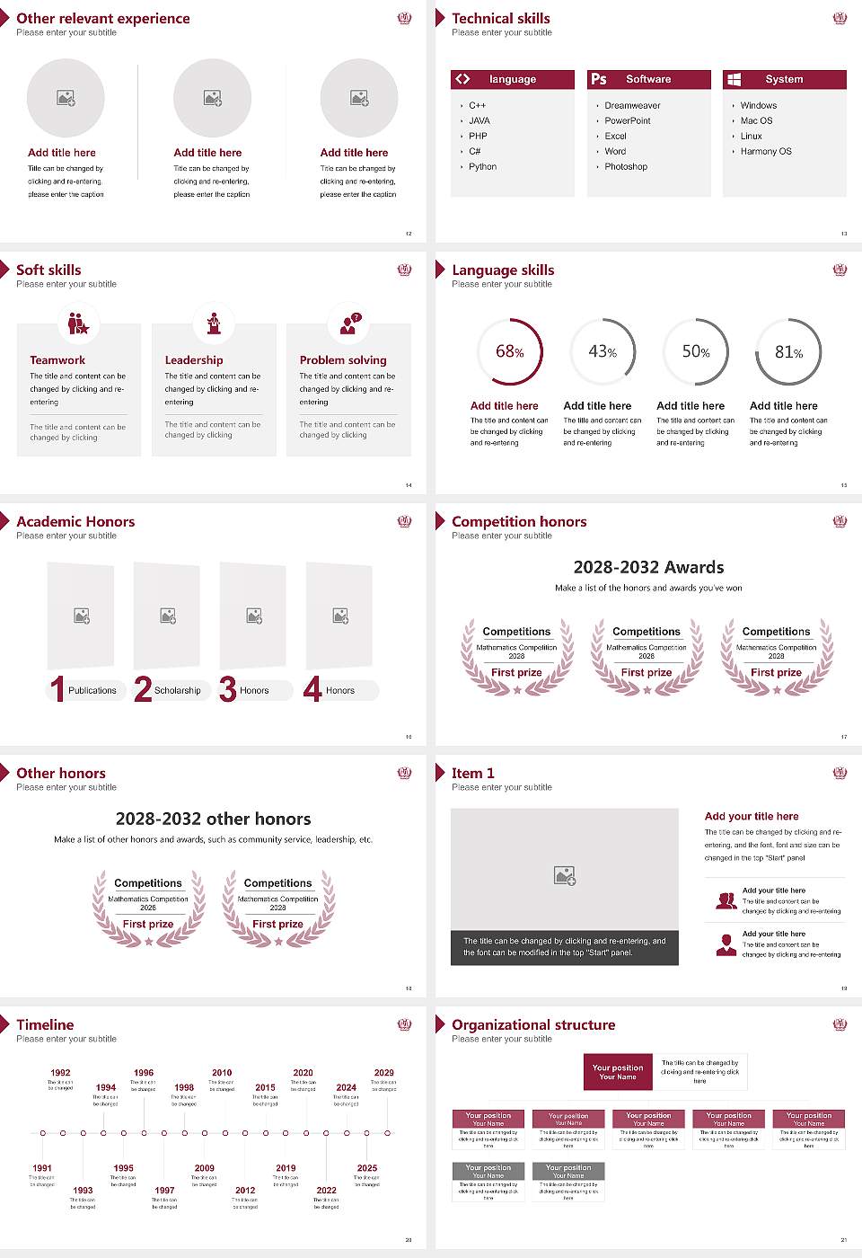 Loma Linda University Resume PPT Template16:9 ratio PPT effect preview image3