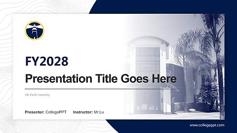Life Pacific University Academic Presentation/Research Findings Report PPT Template