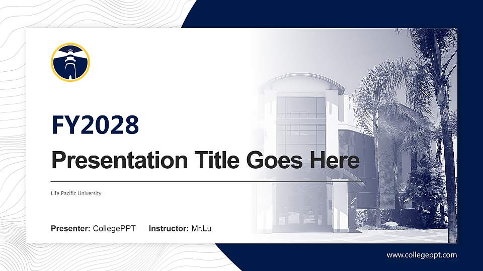 Life Pacific University Academic Presentation/Research Findings Report PPT Template16:9 ratio PPT effect preview image