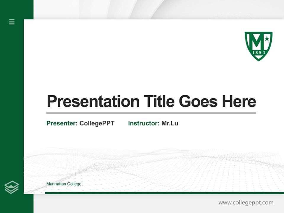 Manhattan College Thesis Proposal/Graduation Defense PPT Template4:3 ratio PPT effect preview image5