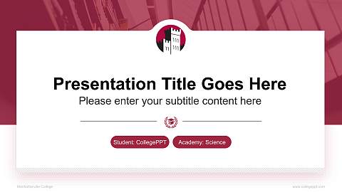 Manhattanville College National Scholarship Defense PPT Template