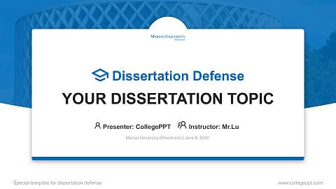 Marian University (Wisconsin) Graduation Thesis Defense PPT Template