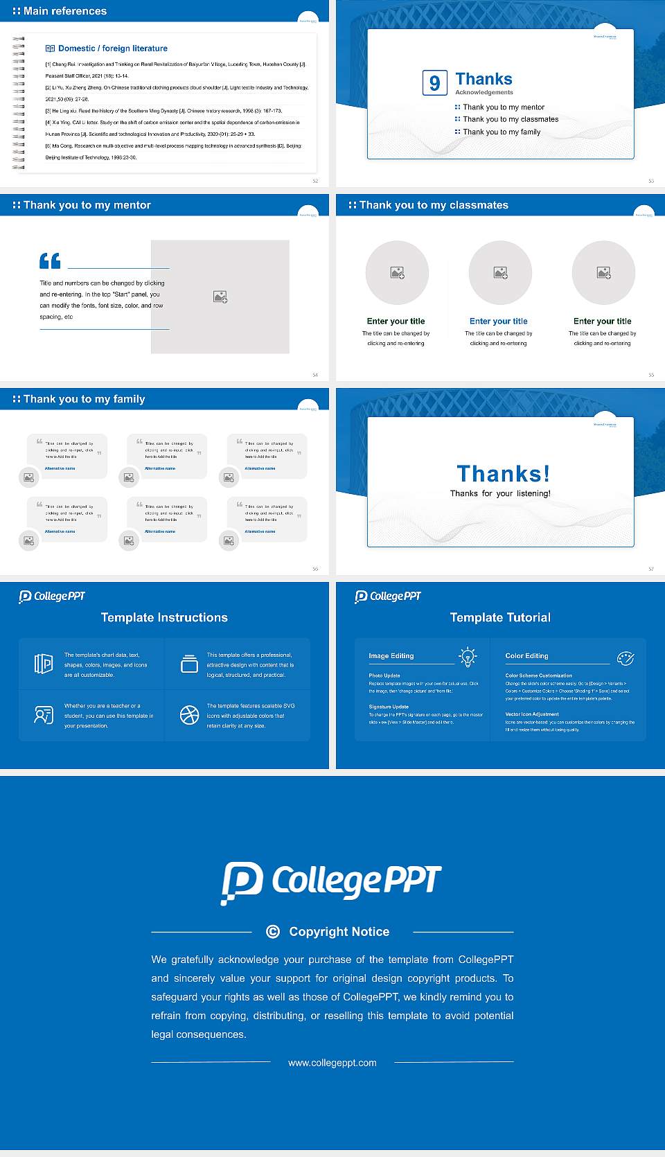 Marian University (Wisconsin) Graduation Thesis Defense PPT Template16:9 ratio PPT effect preview image7