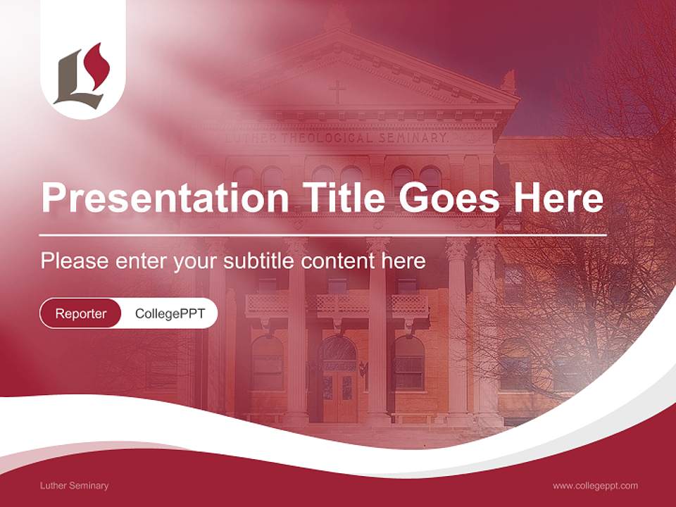 Luther Seminary Lecture Sharing and Networking Event PPT Template4:3 ratio PPT effect preview image4