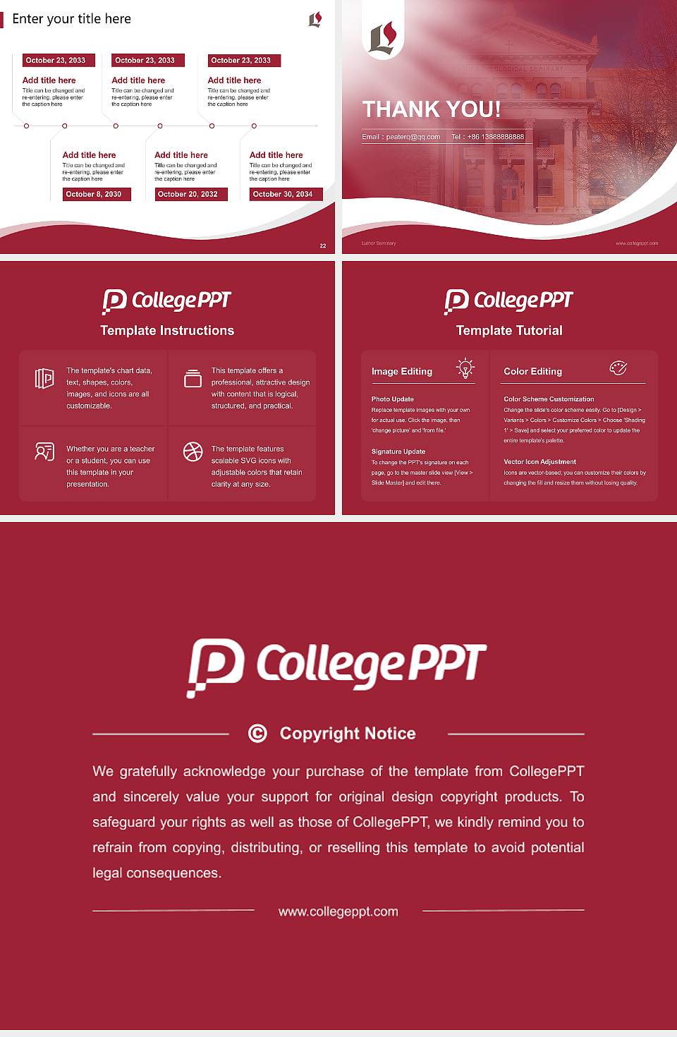 Luther Seminary Lecture Sharing and Networking Event PPT Template4:3 ratio PPT effect preview image4