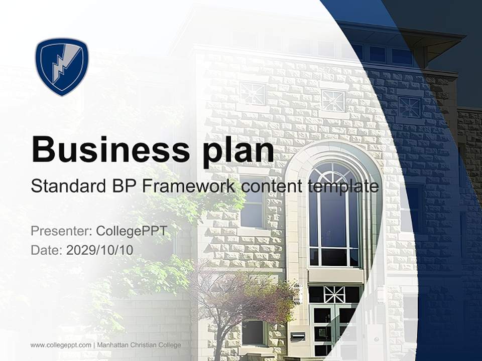 Manhattan Christian College Competition/Entrepreneurship Contest PPT Template4:3 ratio PPT effect preview image9