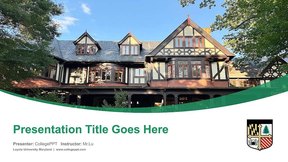 Loyola University Maryland Course/Courseware Creation PPT Template16:9 ratio PPT effect preview image