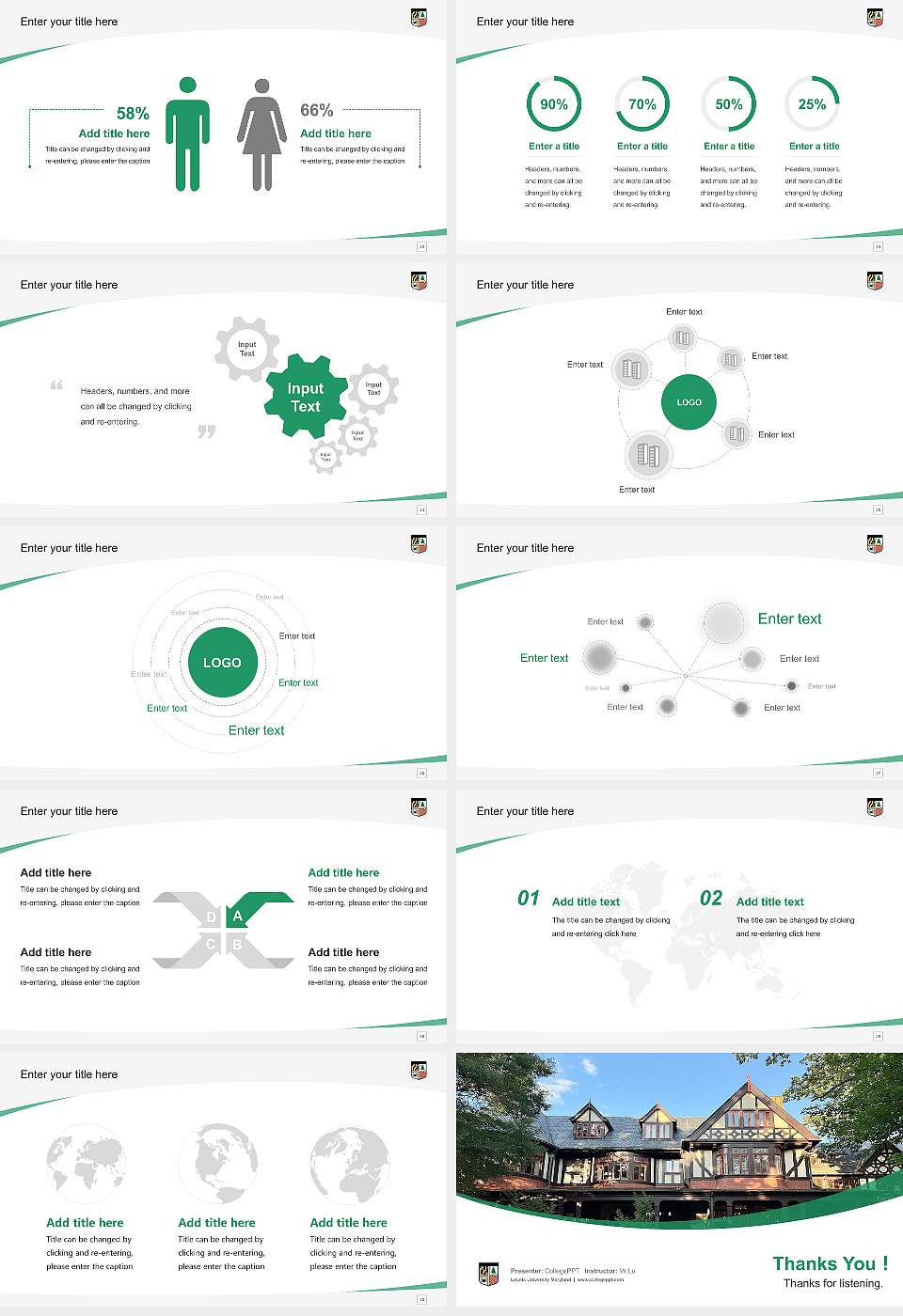 Loyola University Maryland Course/Courseware Creation PPT Template16:9 ratio PPT effect preview image4
