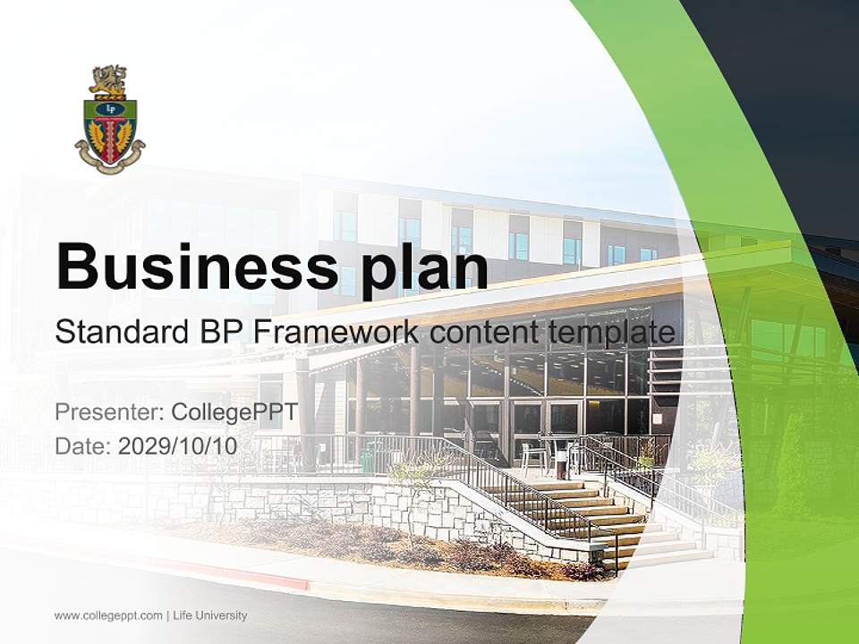 Life University Competition/Entrepreneurship Contest PPT Template4:3 ratio PPT effect preview image9