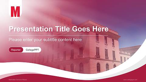 Manhattan School of Music Lecture Sharing and Networking Event PPT Template