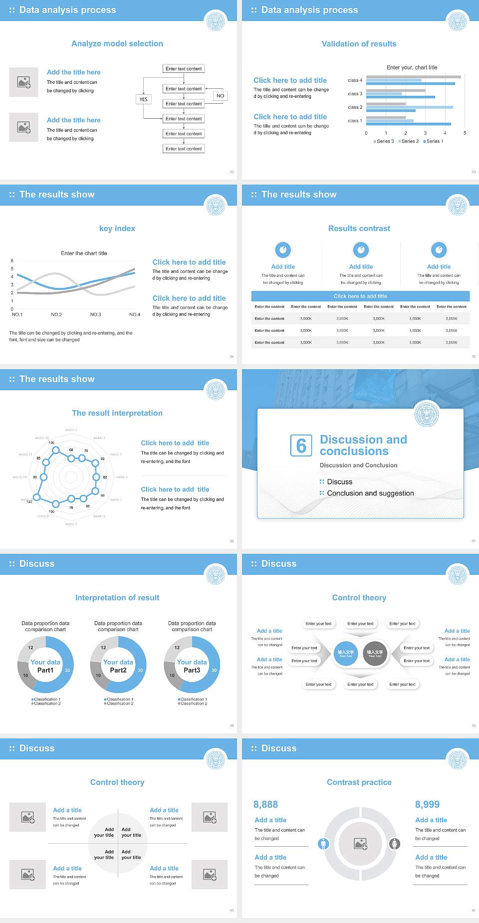 Long Island University Graduation Thesis Defense PPT Template4:3 ratio PPT effect preview image5