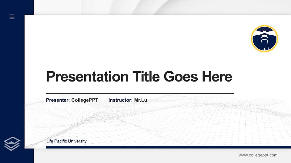 Life Pacific University Thesis Proposal/Graduation Defense PPT Template16:9 ratio PPT effect preview image