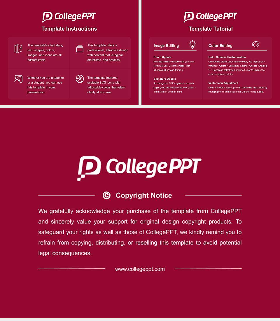 Lewis University Course/Courseware Creation PPT Template4:3 ratio PPT effect preview image5