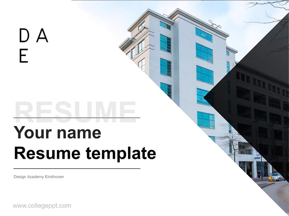 Design Academy Eindhoven Resume PPT Template4:3 ratio PPT effect preview image5