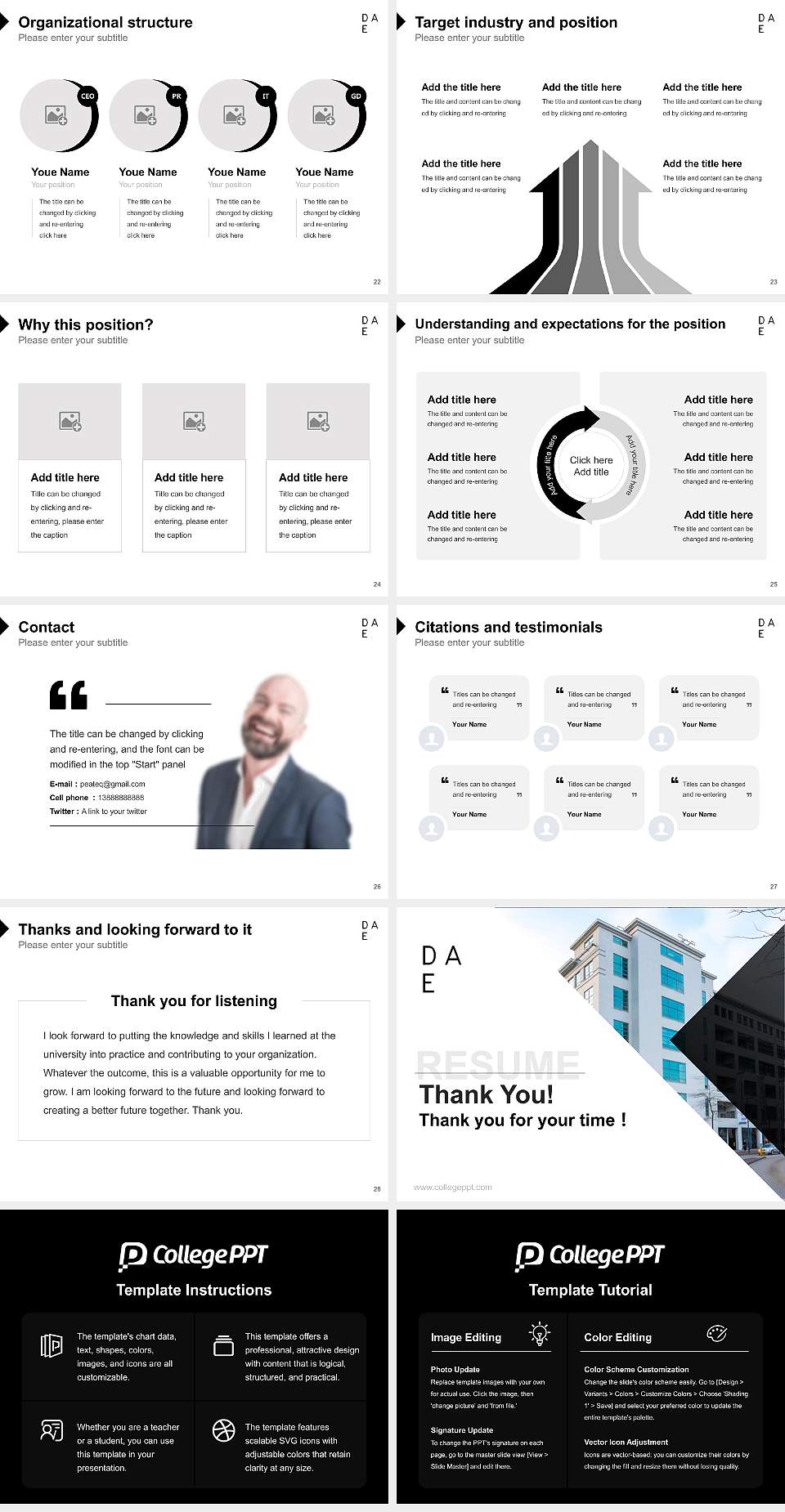 Design Academy Eindhoven Resume PPT Template4:3 ratio PPT effect preview image4