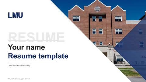Lincoln Memorial University Resume PPT Template