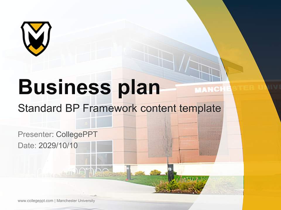 Manchester University Competition/Entrepreneurship Contest PPT Template4:3 ratio PPT effect preview image9