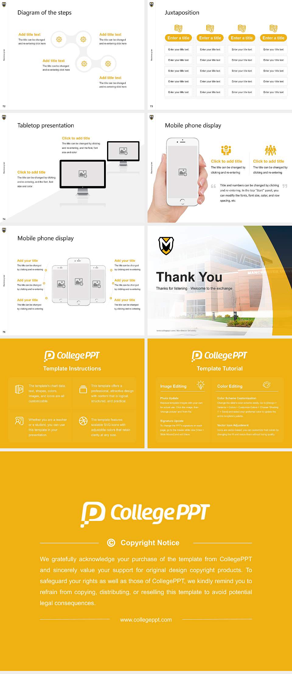 Manchester University Competition/Entrepreneurship Contest PPT Template4:3 ratio PPT effect preview image9