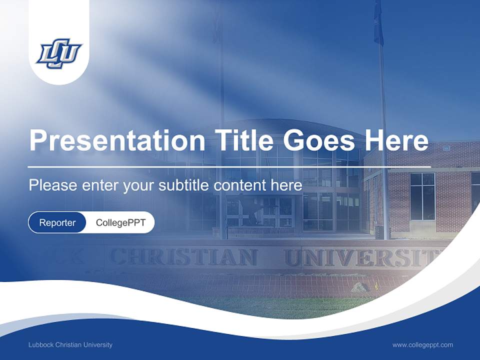 Lubbock Christian University Lecture Sharing and Networking Event PPT Template4:3 ratio PPT effect preview image4