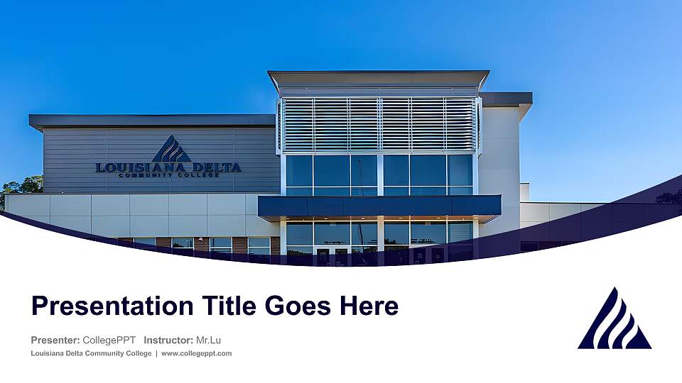 Louisiana Delta Community College Course/Courseware Creation PPT Template16:9 ratio PPT effect preview image