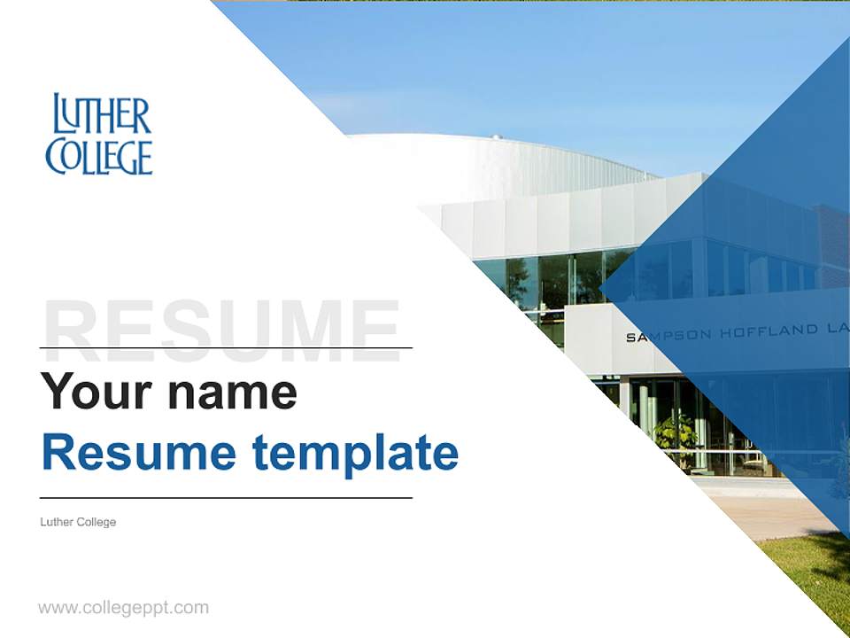Luther College Resume PPT Template4:3 ratio PPT effect preview image5