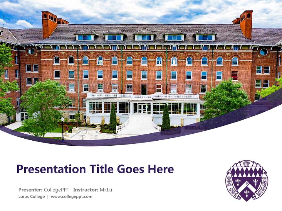 Loras College Course/Courseware Creation PPT Template4:3 ratio PPT effect preview image5