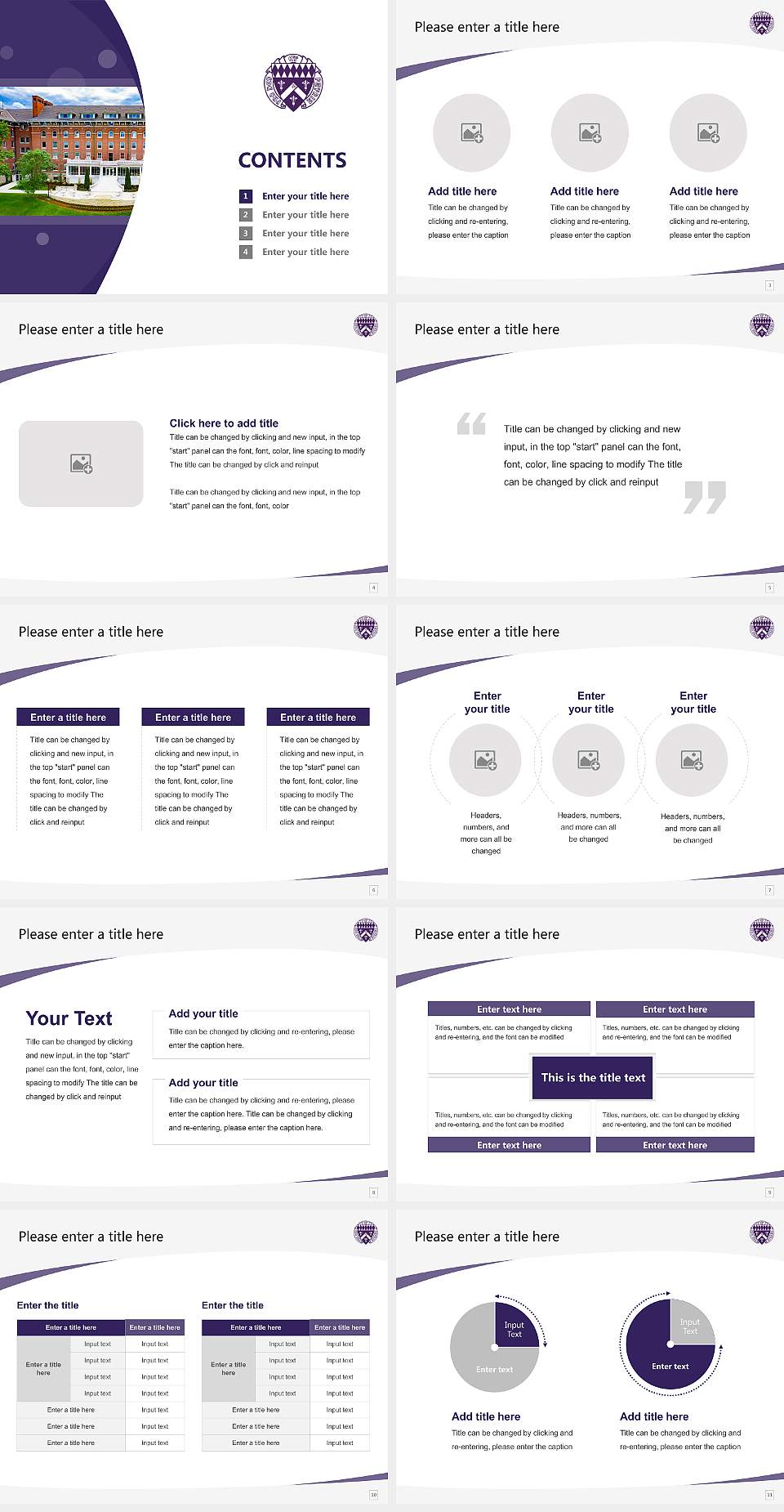 Loras College Course/Courseware Creation PPT Template4:3 ratio PPT effect preview image2