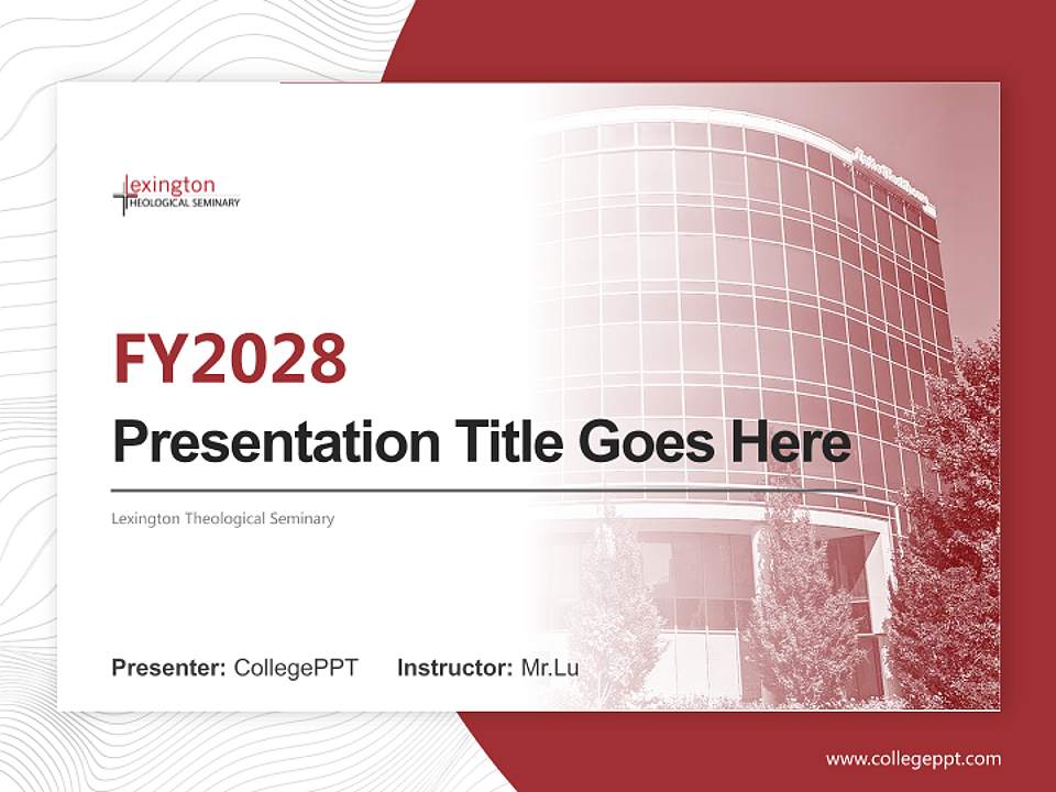 Lexington Theological Seminary Academic Presentation/Research Findings Report PPT Template4:3 ratio PPT effect preview image5