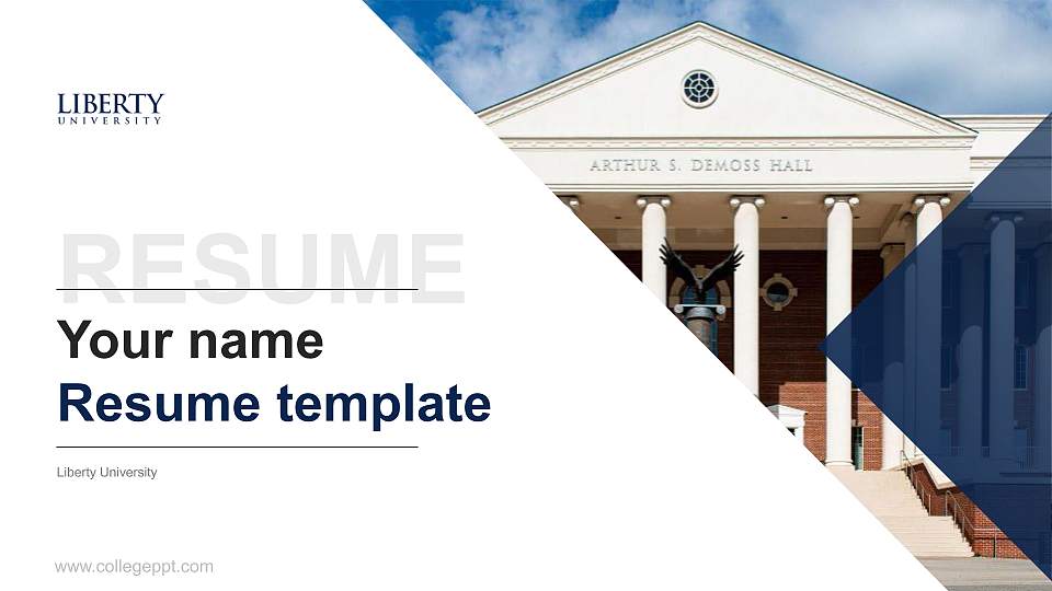 Liberty University Resume PPT Template16:9 ratio PPT effect preview image1