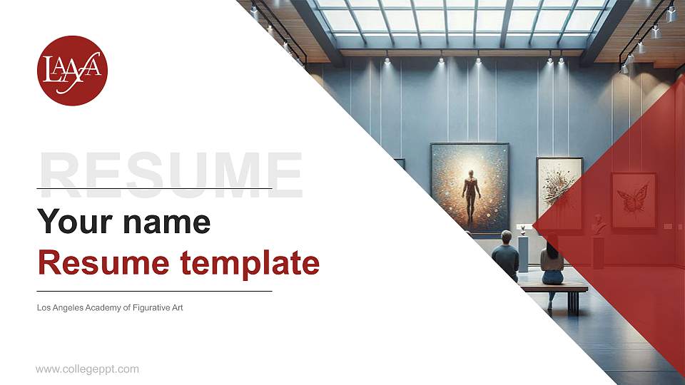 Los Angeles Academy of Figurative Art Resume PPT Template16:9 ratio PPT effect preview image