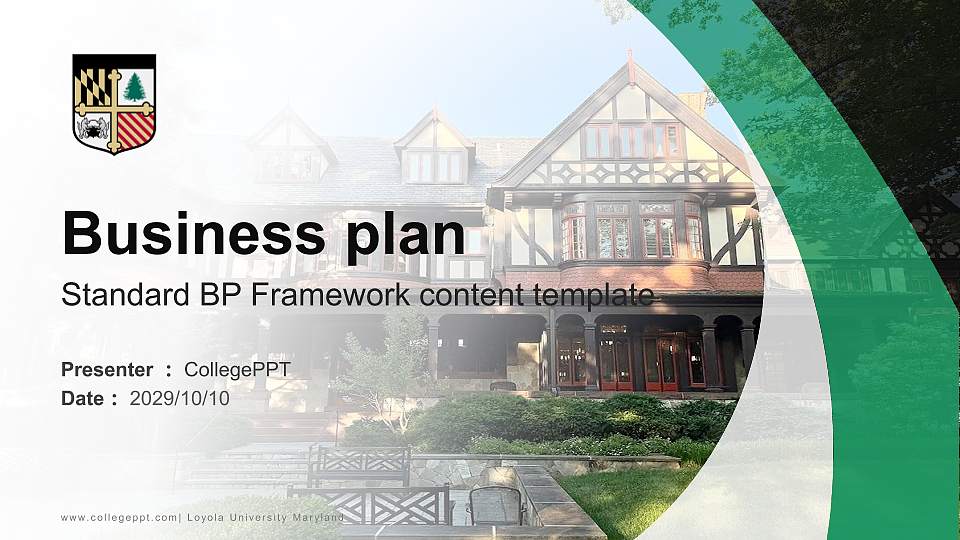 Loyola University Maryland Competition/Entrepreneurship Contest PPT Template16:9 ratio PPT effect preview image