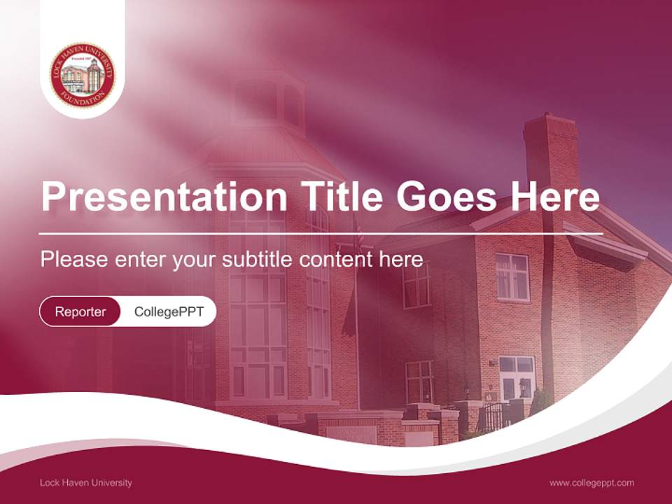 Lock Haven University Lecture Sharing and Networking Event PPT Template4:3 ratio PPT effect preview image4