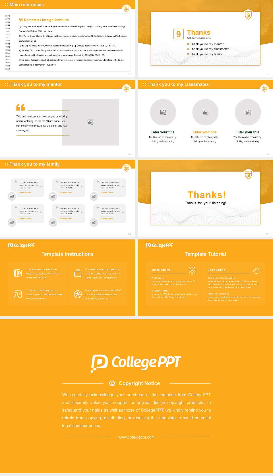Lipscomb University Graduation Thesis Defense PPT Template16:9 ratio PPT effect preview image7