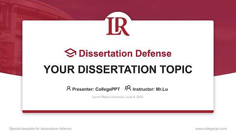 Lenoir-Rhyne University Graduation Thesis Defense PPT Template