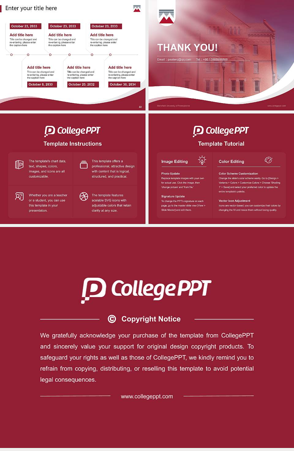 Mansfield University of Pennsylvania Lecture Sharing and Networking Event PPT Template4:3 ratio PPT effect preview image4