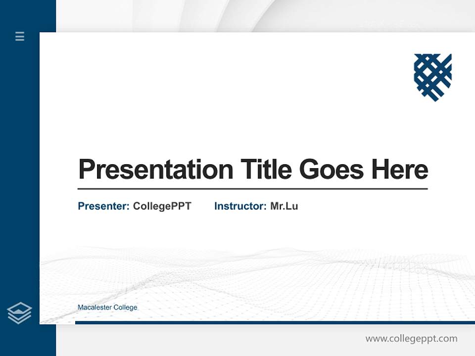 Macalester College Thesis Proposal/Graduation Defense PPT Template4:3 ratio PPT effect preview image5