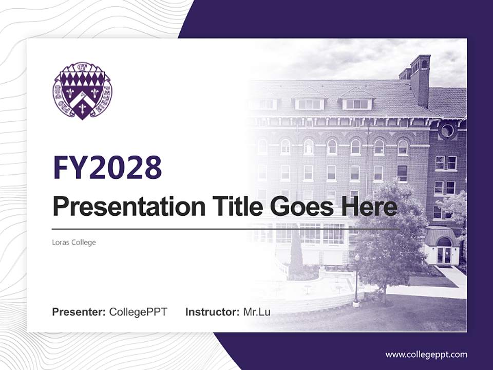 Loras College Academic Presentation/Research Findings Report PPT Template4:3 ratio PPT effect preview image5