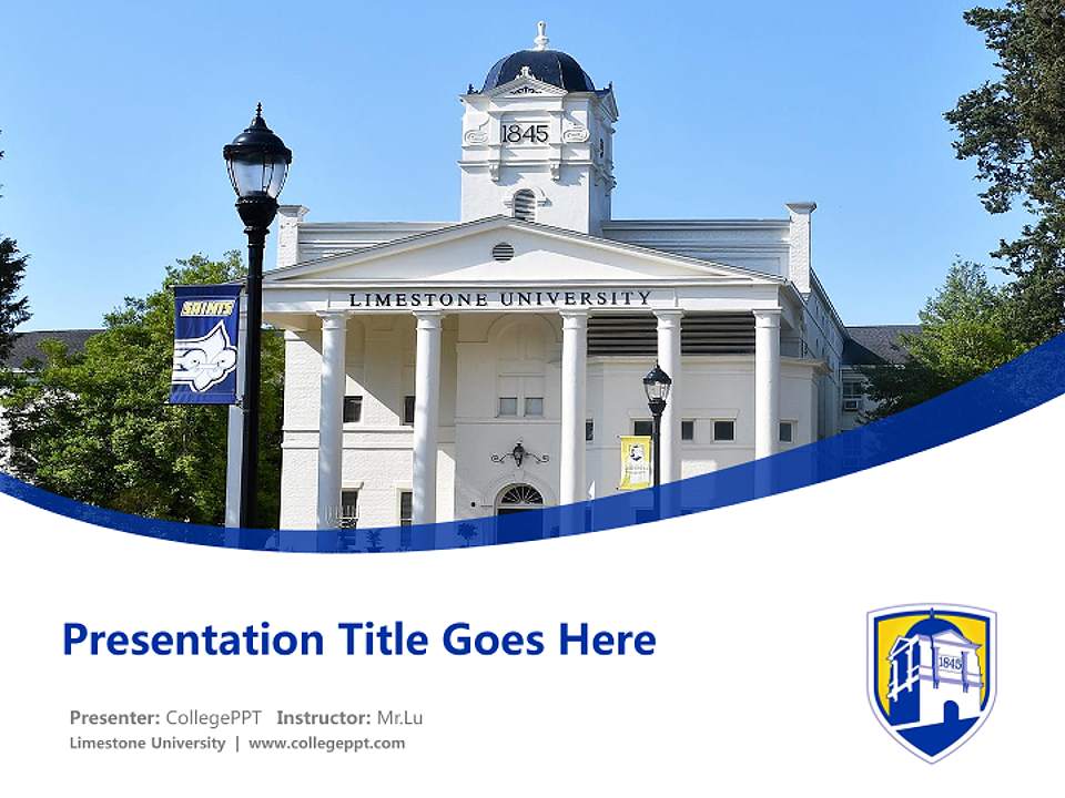 Limestone University Course/Courseware Creation PPT Template4:3 ratio PPT effect preview image5
