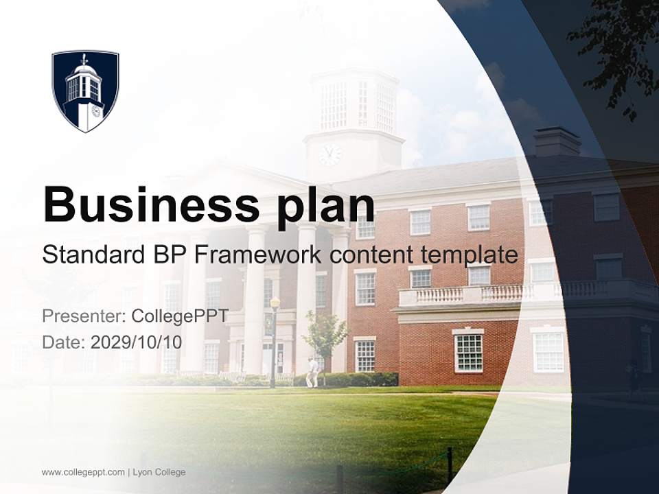 Lyon College Competition/Entrepreneurship Contest PPT Template4:3 ratio PPT effect preview image9