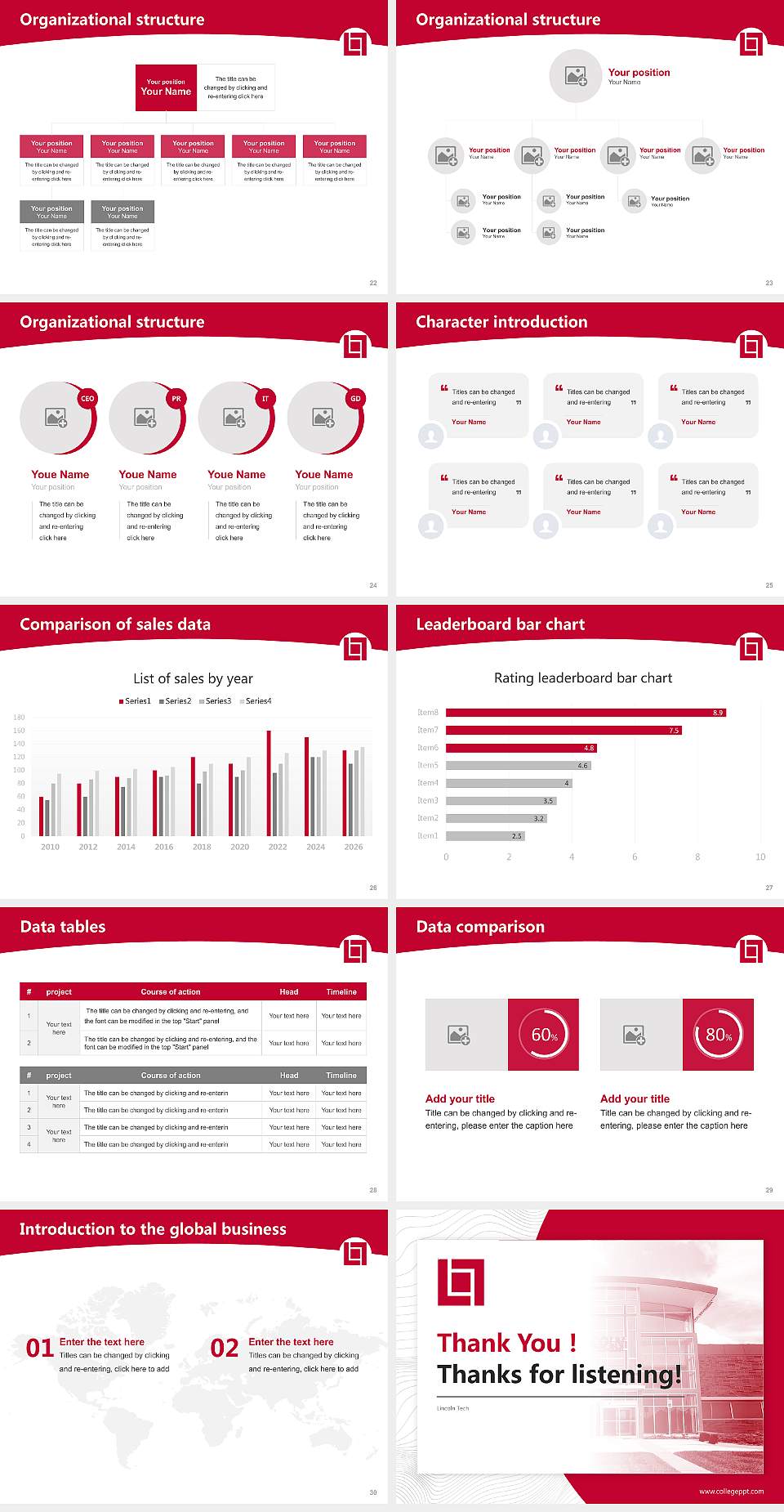 Lincoln Tech Academic Presentation/Research Findings Report PPT Template4:3 ratio PPT effect preview image4