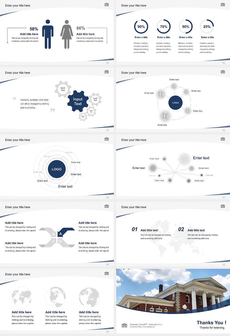 Livingstone College Course/Courseware Creation PPT Template16:9 ratio PPT effect preview image4