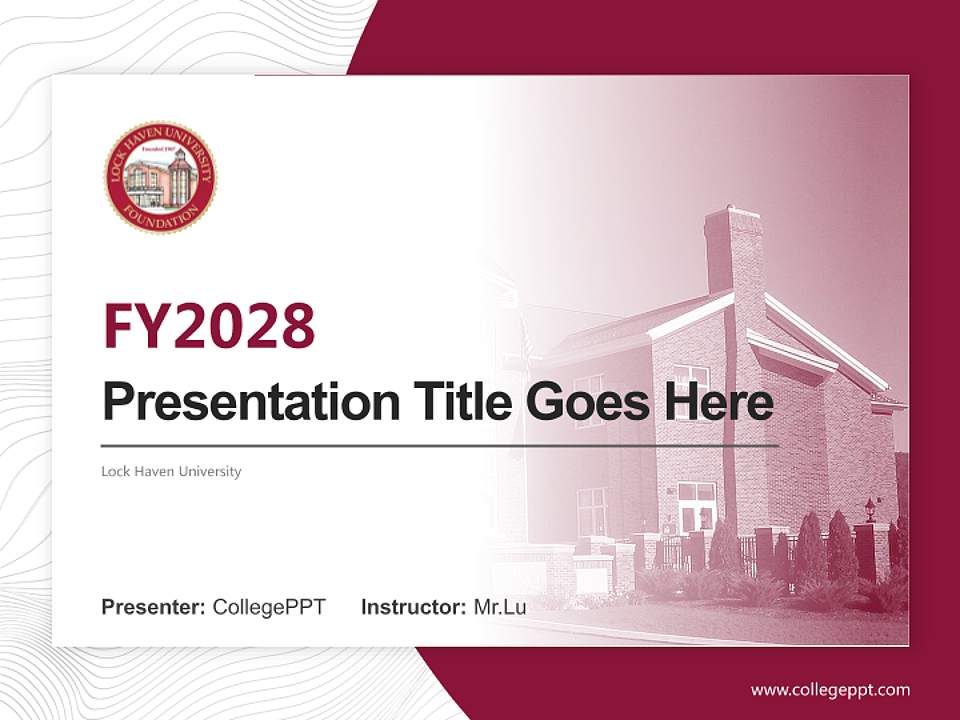 Lock Haven University Academic Presentation/Research Findings Report PPT Template4:3 ratio PPT effect preview image5