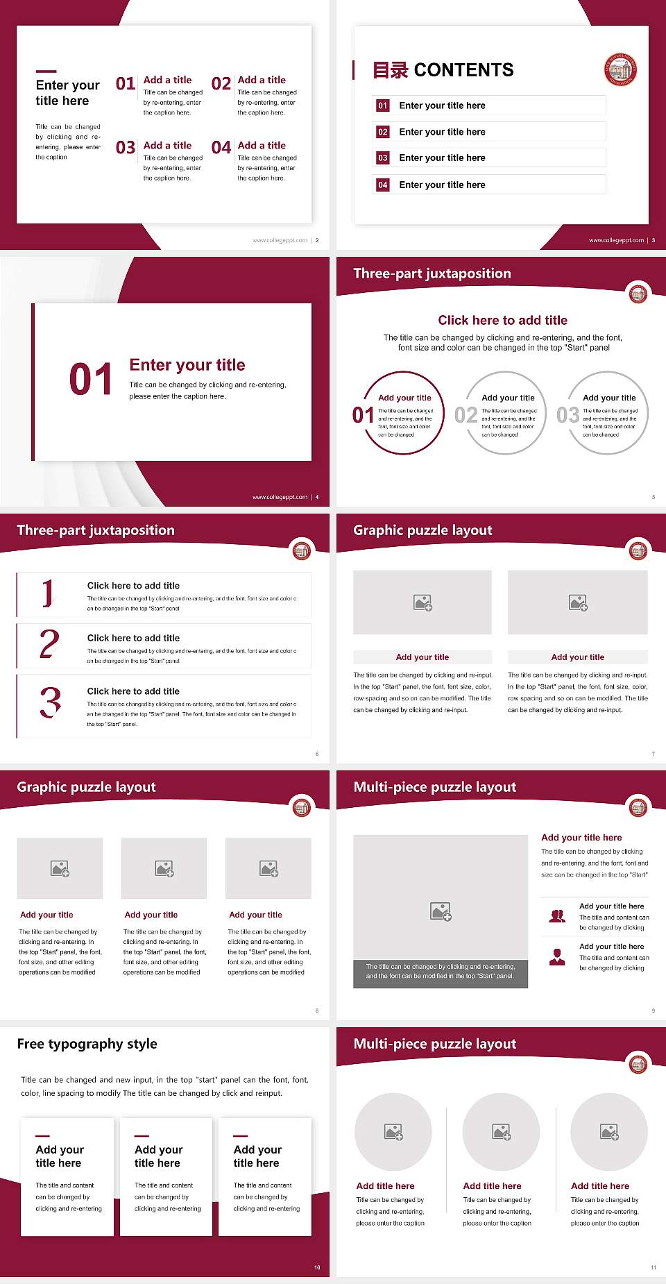 Lock Haven University Academic Presentation/Research Findings Report PPT Template4:3 ratio PPT effect preview image2