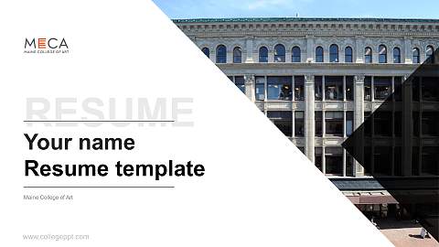 Maine College of Art Resume PPT Template