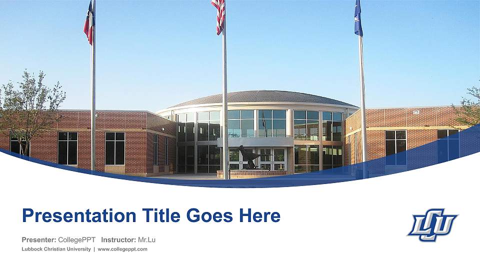 Lubbock Christian University Course/Courseware Creation PPT Template16:9 ratio PPT effect preview image