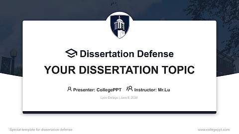 Lyon College Graduation Thesis Defense PPT Template