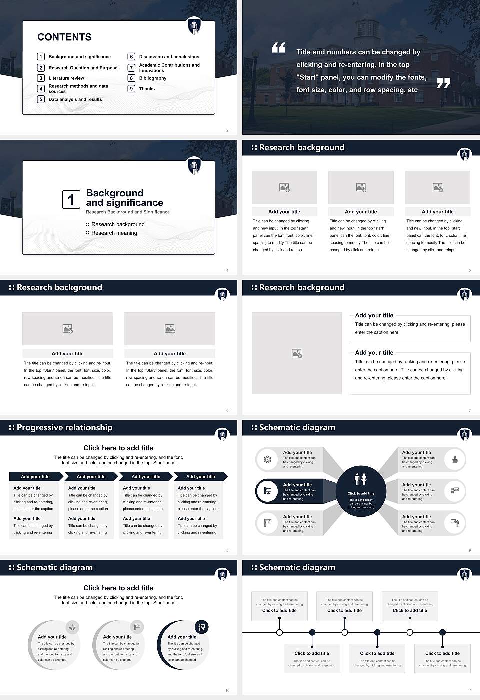 Lyon College Graduation Thesis Defense PPT Template16:9 ratio PPT effect preview image2
