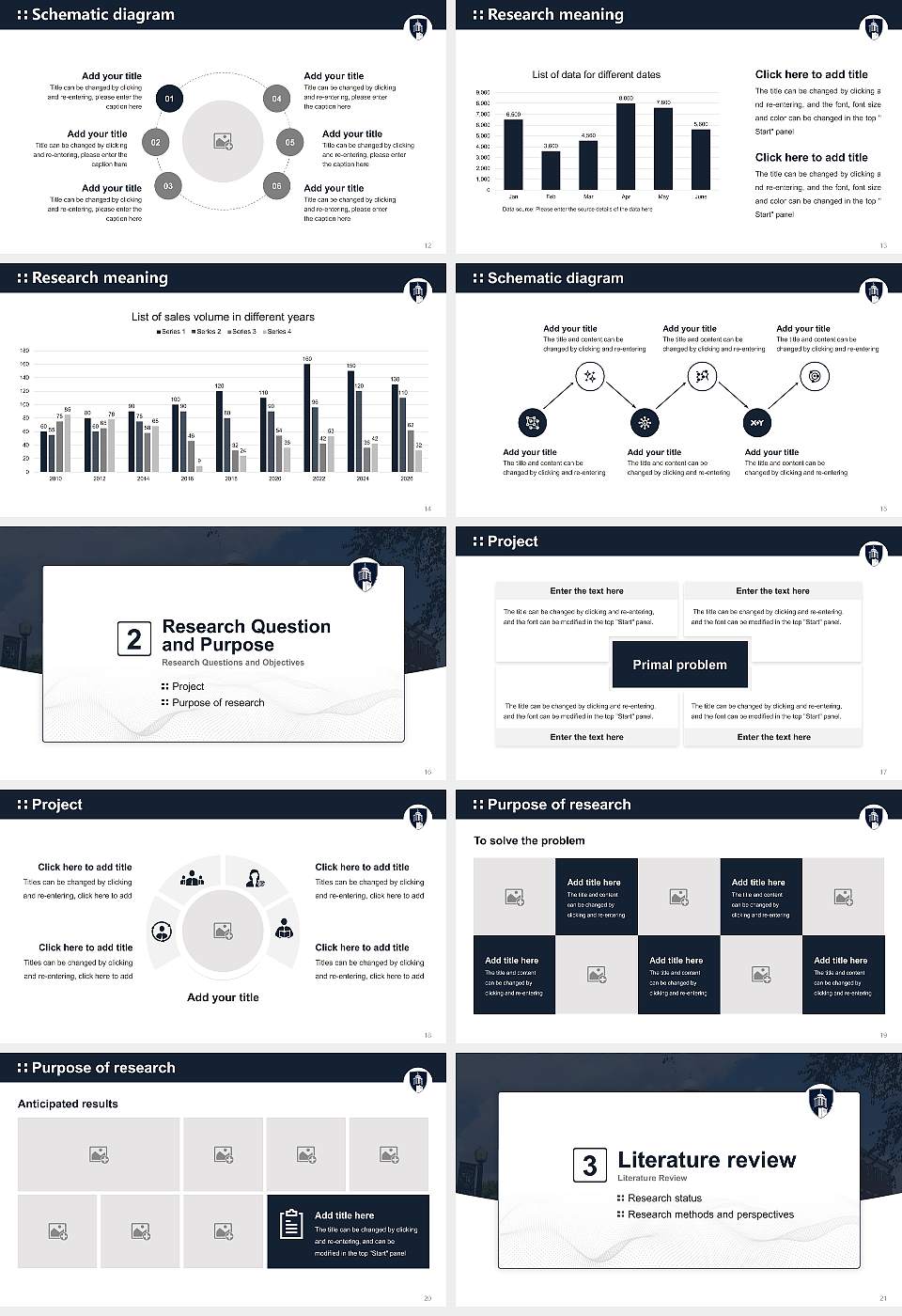 Lyon College Graduation Thesis Defense PPT Template16:9 ratio PPT effect preview image3