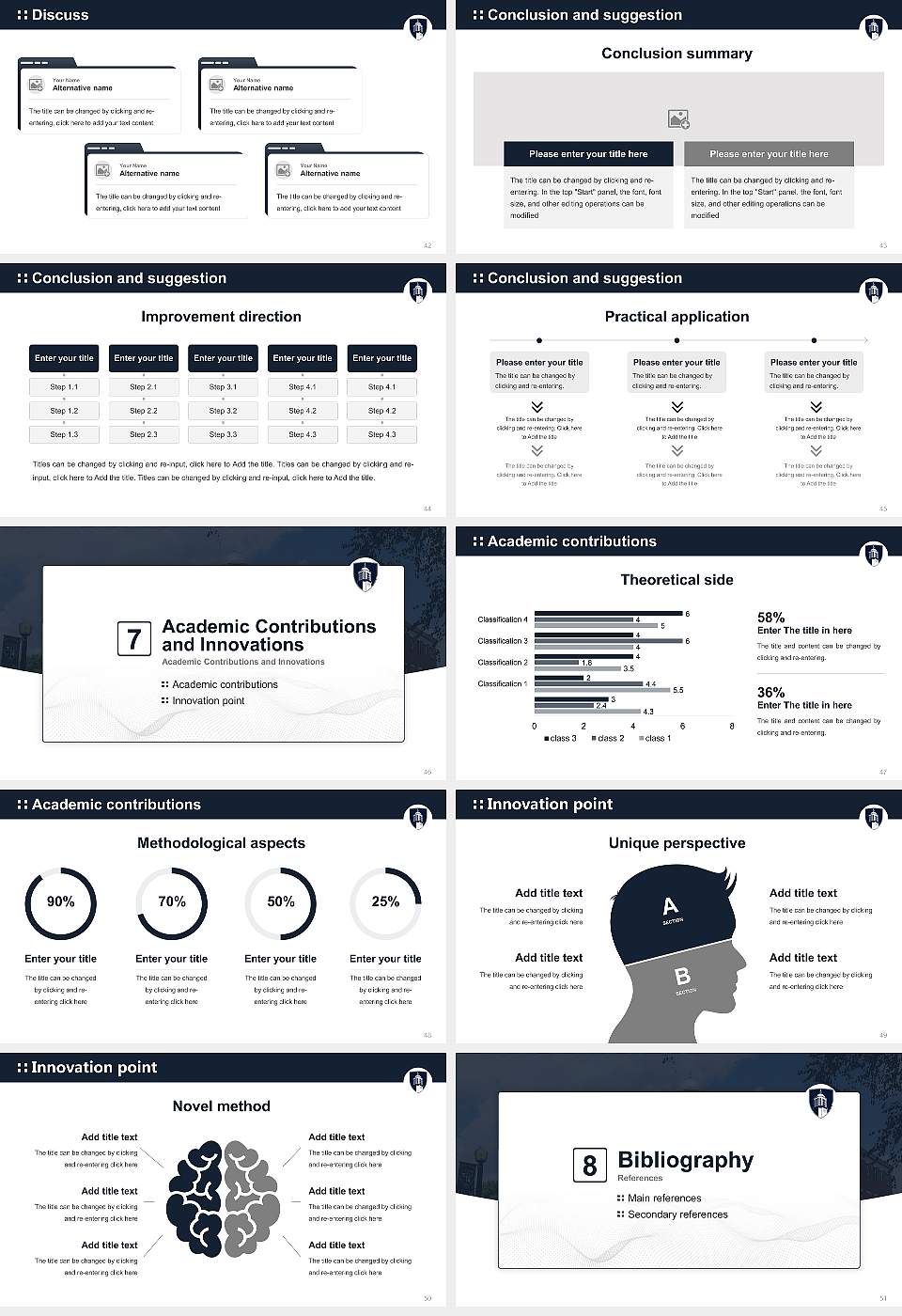 Lyon College Graduation Thesis Defense PPT Template16:9 ratio PPT effect preview image6