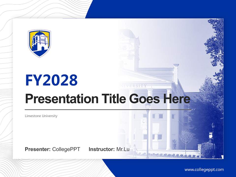 Limestone University Academic Presentation/Research Findings Report PPT Template4:3 ratio PPT effect preview image5